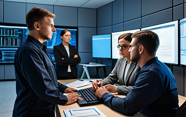 보안관제센터 근무자의 하루 일과 - SOC Analyst at Work** "A cybersecurity analyst working at a Security Operations Center (SOC), surro...